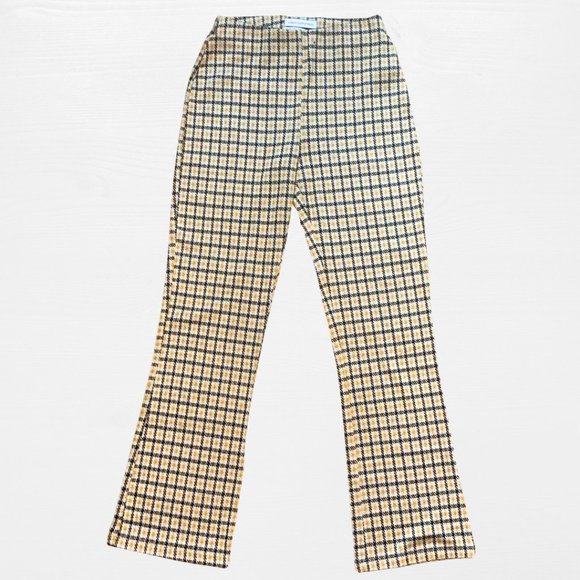 Urban Outfitters Pants - urban outfitters yellow gingham plaid flare pants size xs